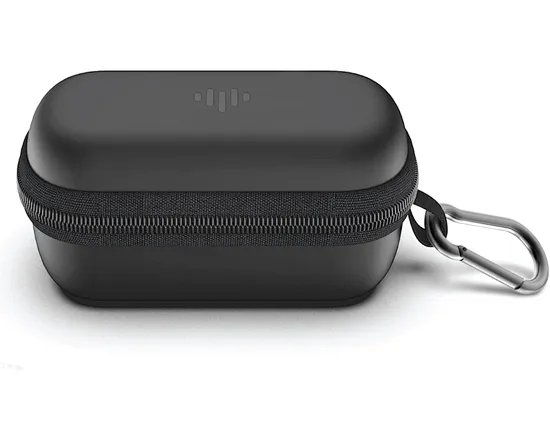 This compact full protection carrying case also features a handy mesh pocket which offers additional storage for charging cables, adapters, eartips, keys and any other small objects. The storage pouch also provides protection for the earbuds.
